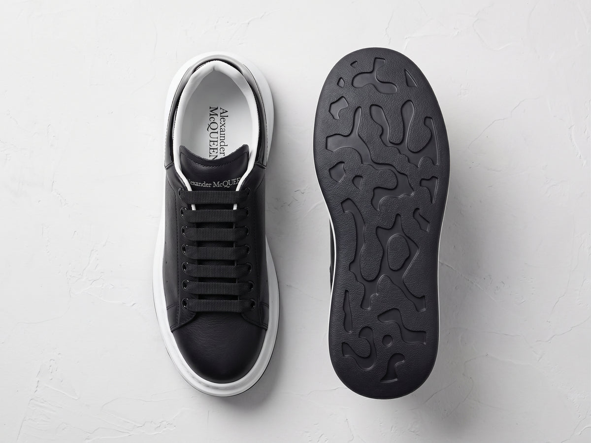 Baskets Oversize en Cuir Noir