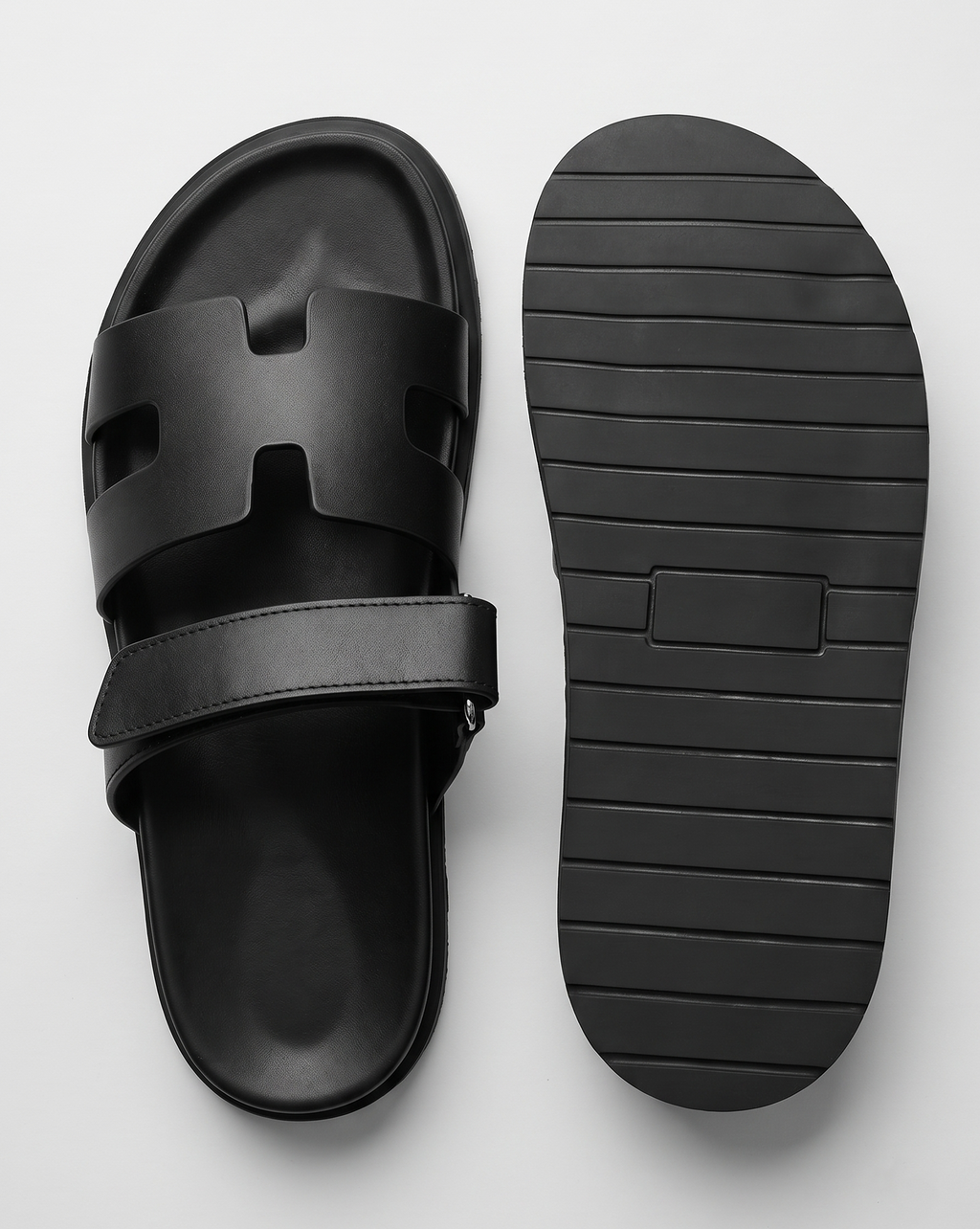 Sandales Minimalistes en Cuir Noir