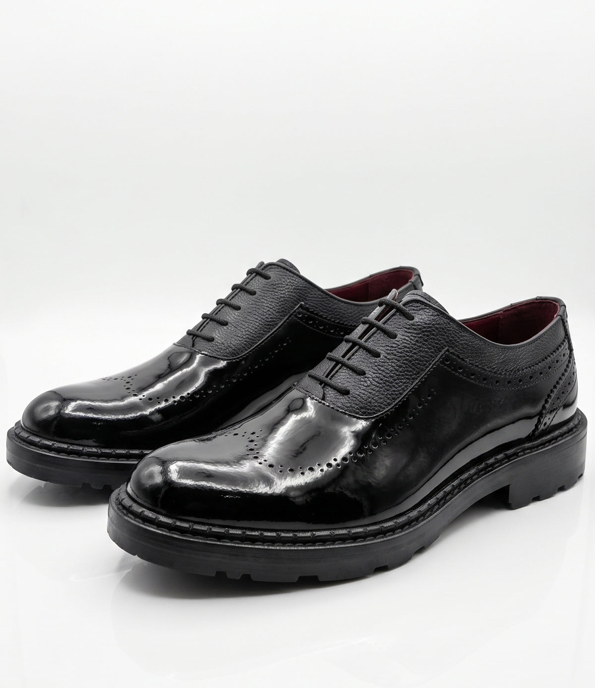 Derbies Brogues Cuir et Vernis