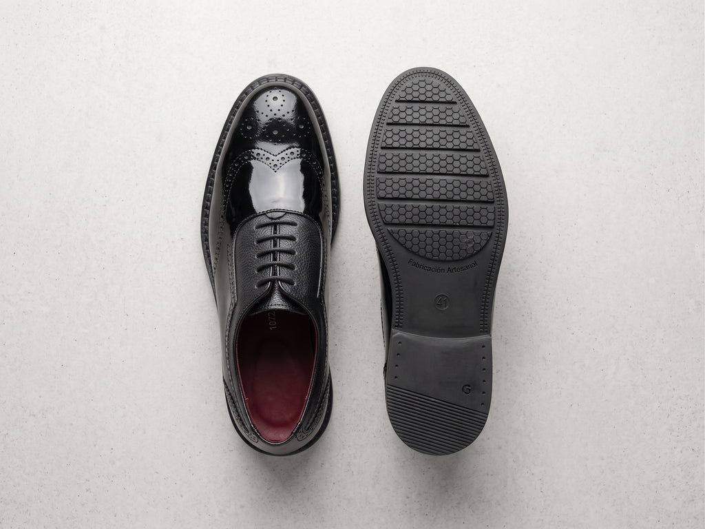 Derbies Brogues Cuir et Vernis