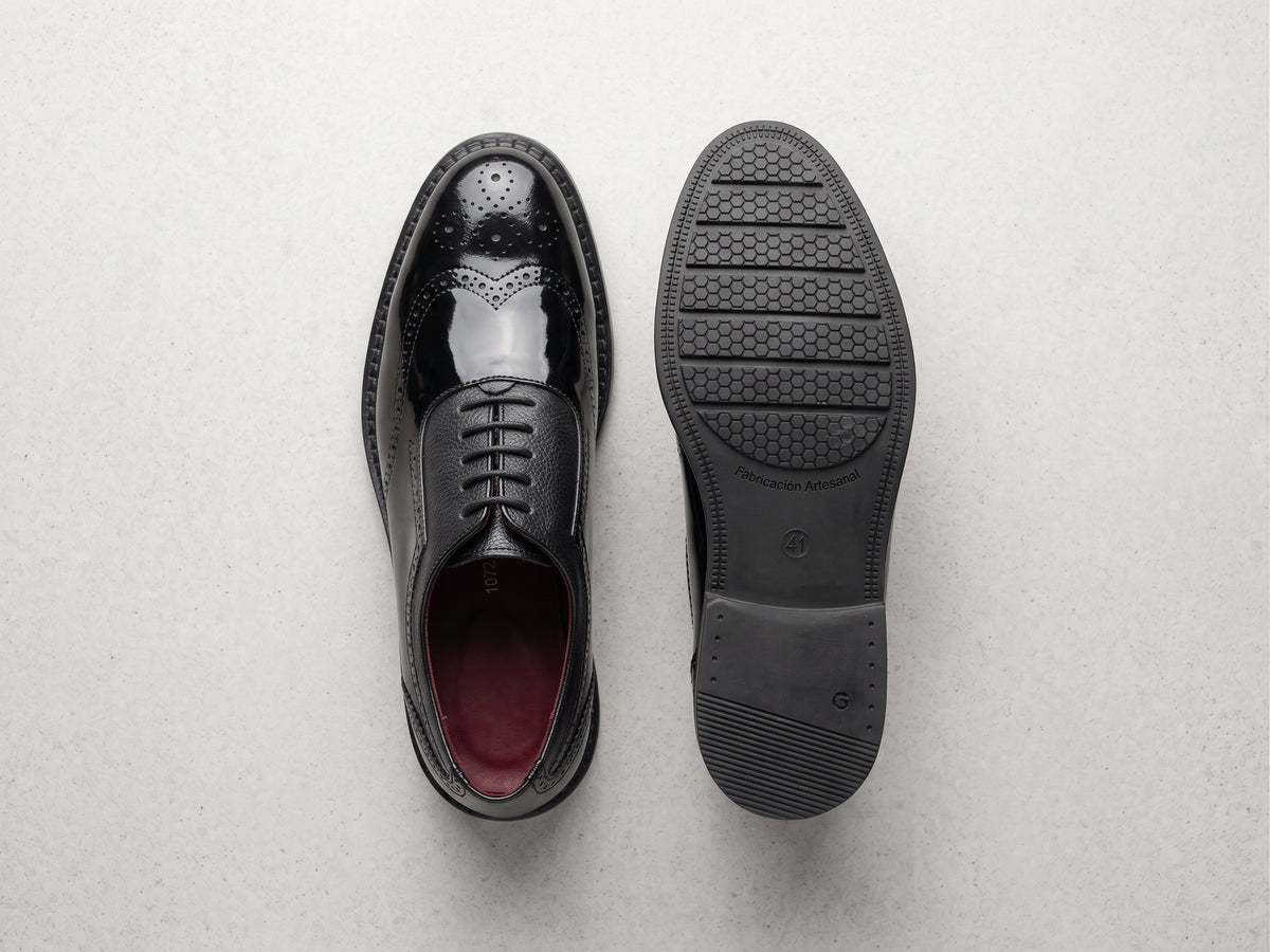 Derbies Brogues Cuir et Vernis