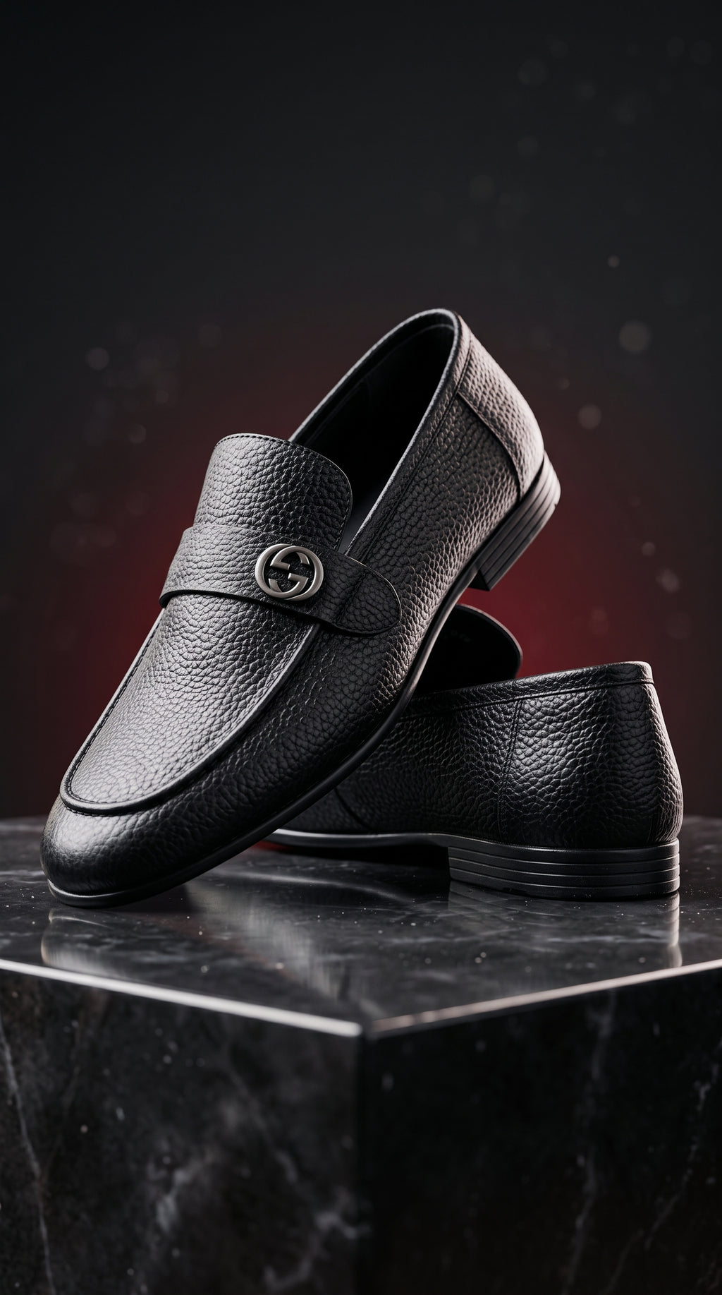 Mocassinen Cuir Grainé Noir