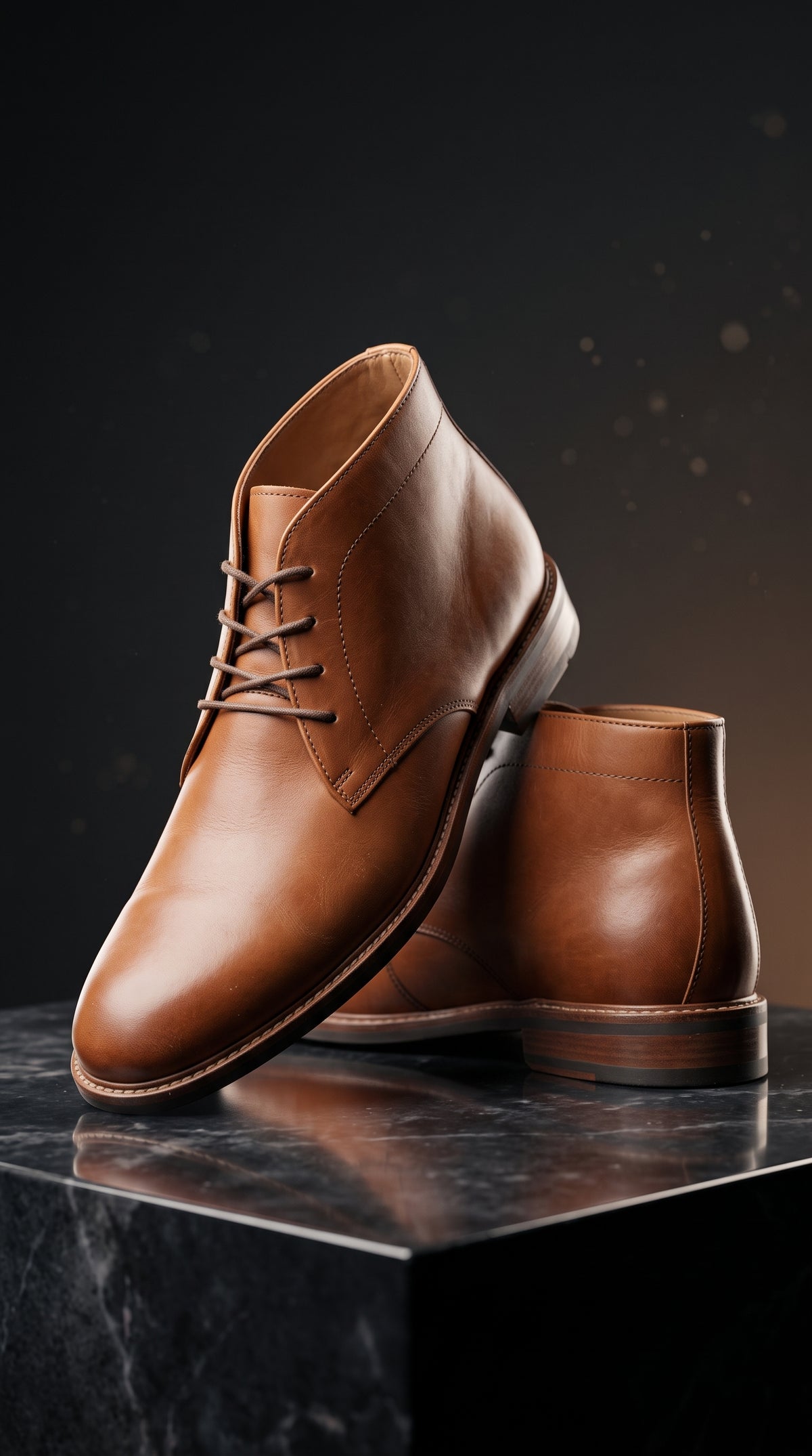 Chaussure Chukka en Cuir Marron