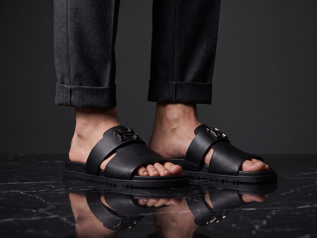 Sandales Premium Bicolores Noir & Noir