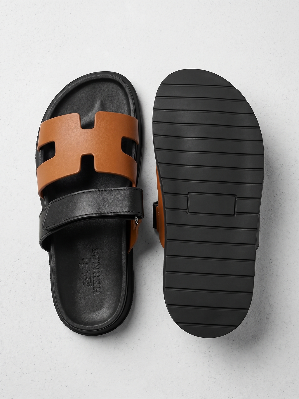 Sandales en Cuir Bicolore Premium