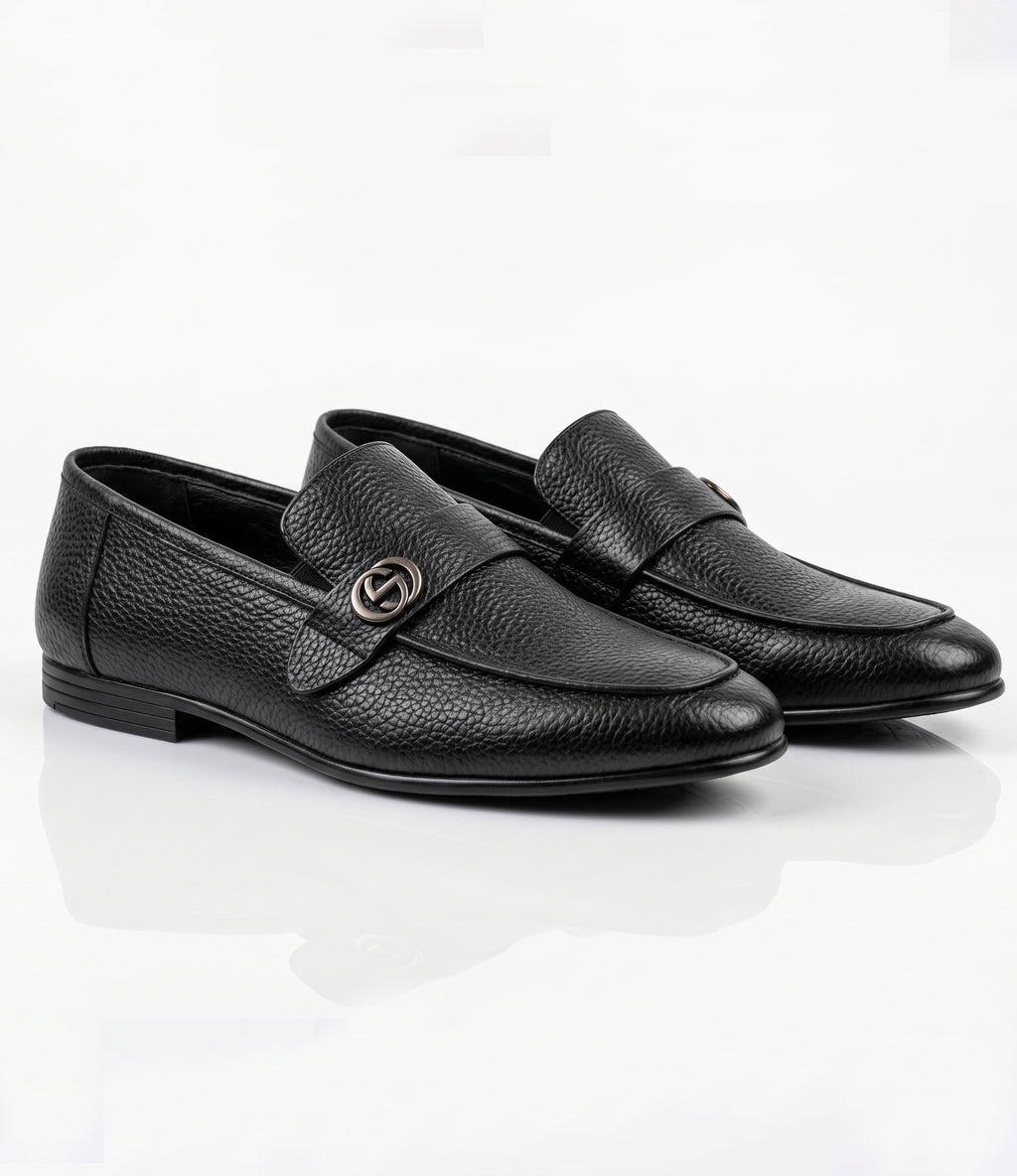 Mocassinen Cuir Grainé Noir