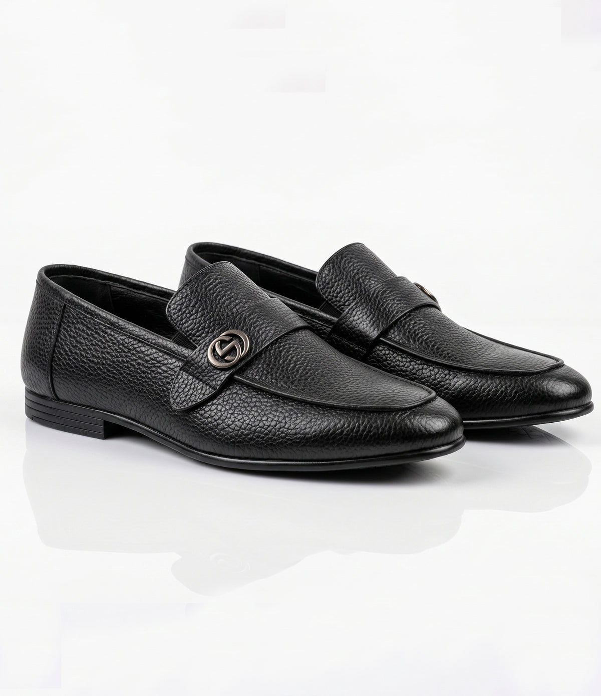 Mocassinen Cuir Grainé Noir