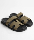Sandales Homme en Daim Kaki