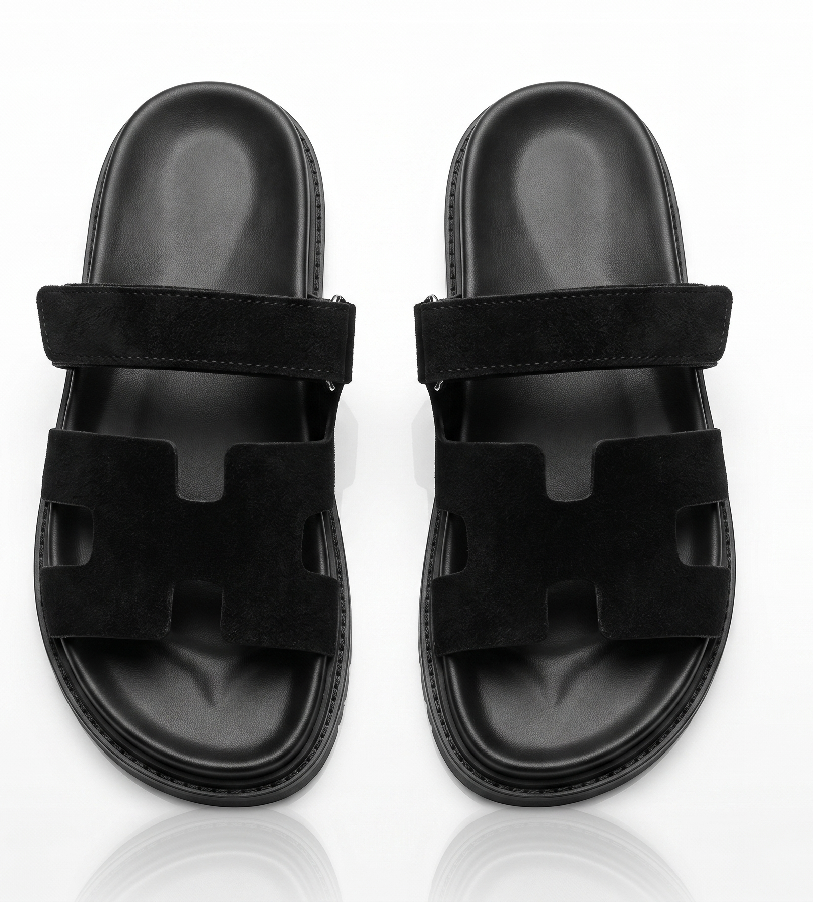 Sandales Élégantes en Daim Noir
