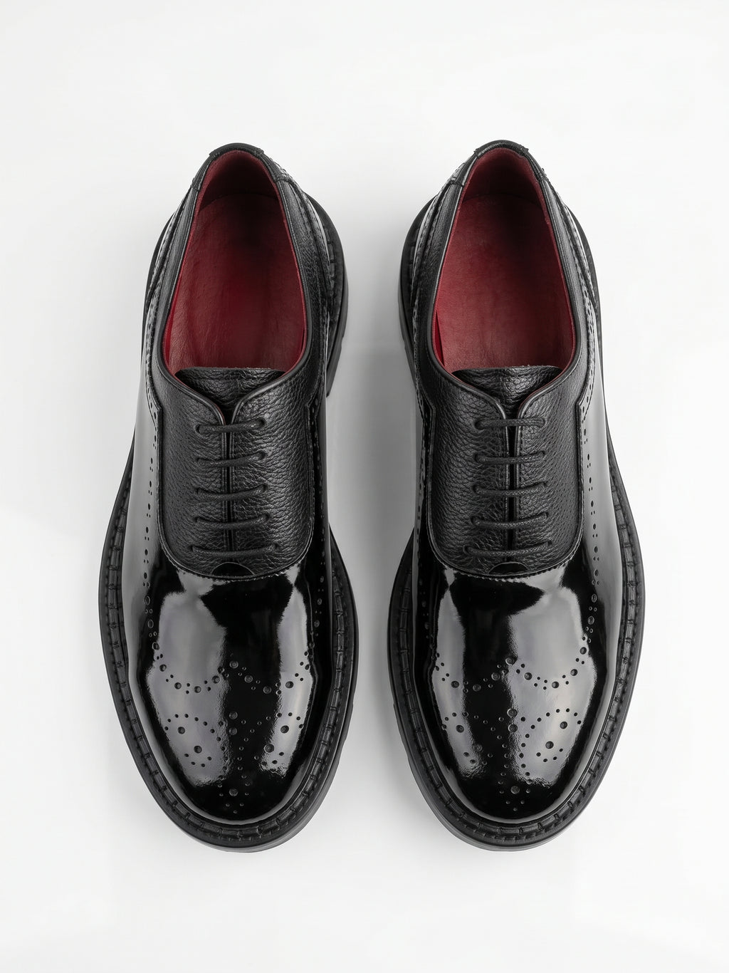 Derbies Brogues Cuir et Vernis