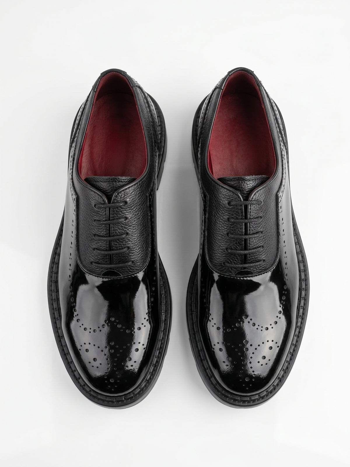 Derbies Brogues Cuir et Vernis