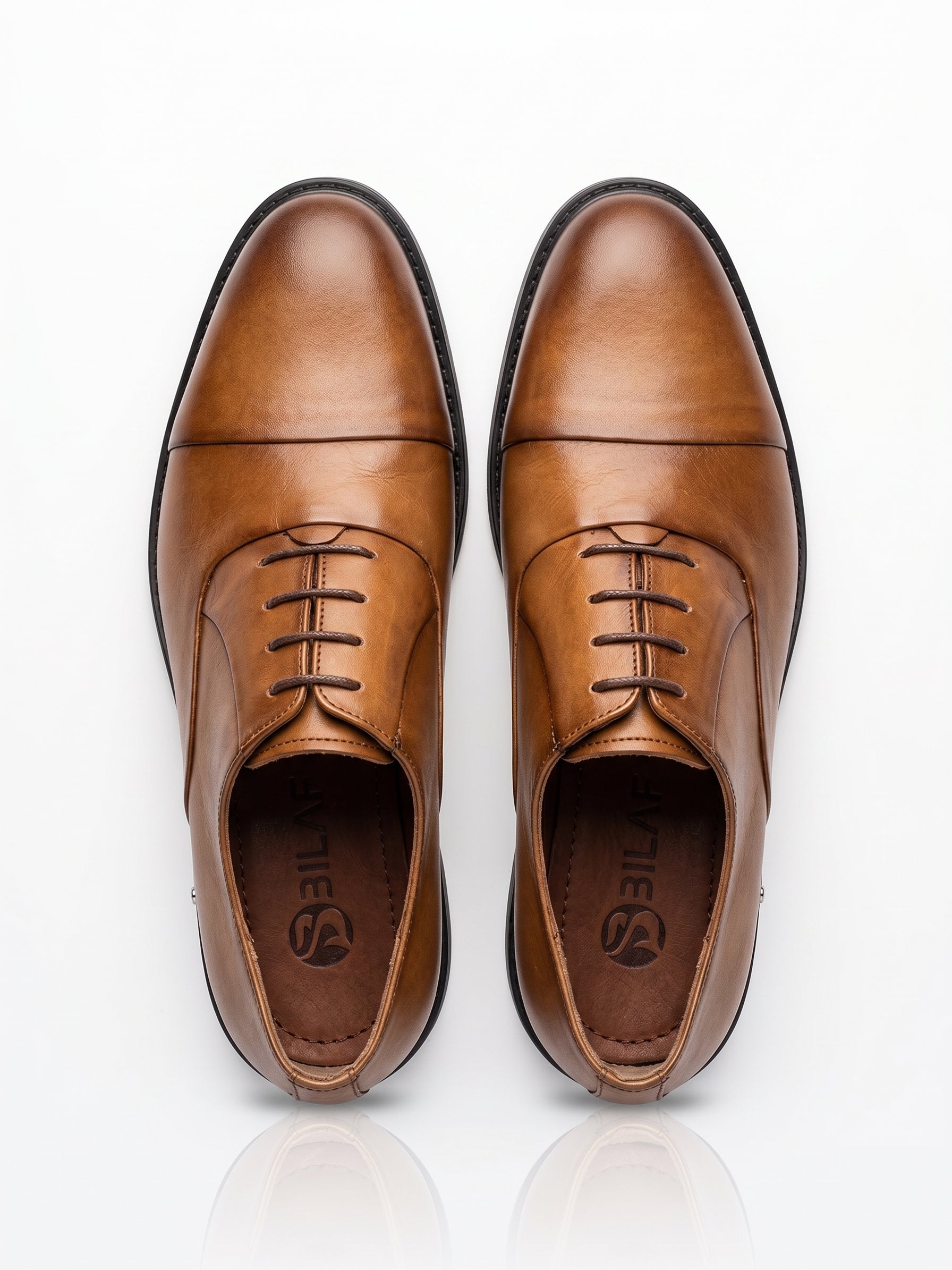 Chaussures en Cuir Marron Clair