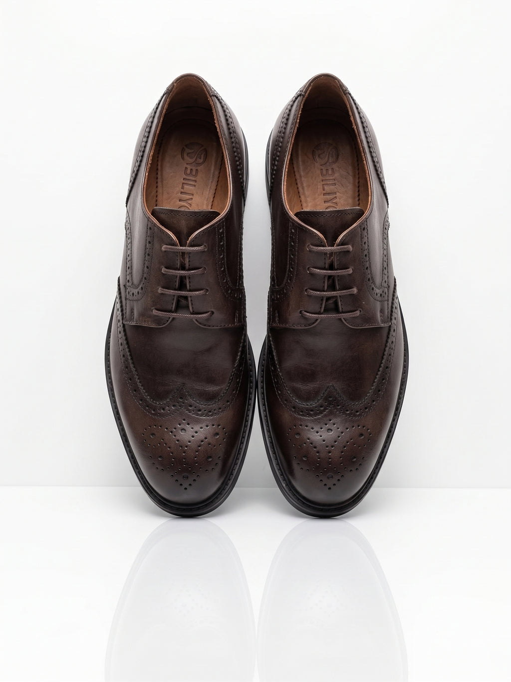 Chaussures Derby en Cuir Marron foncé