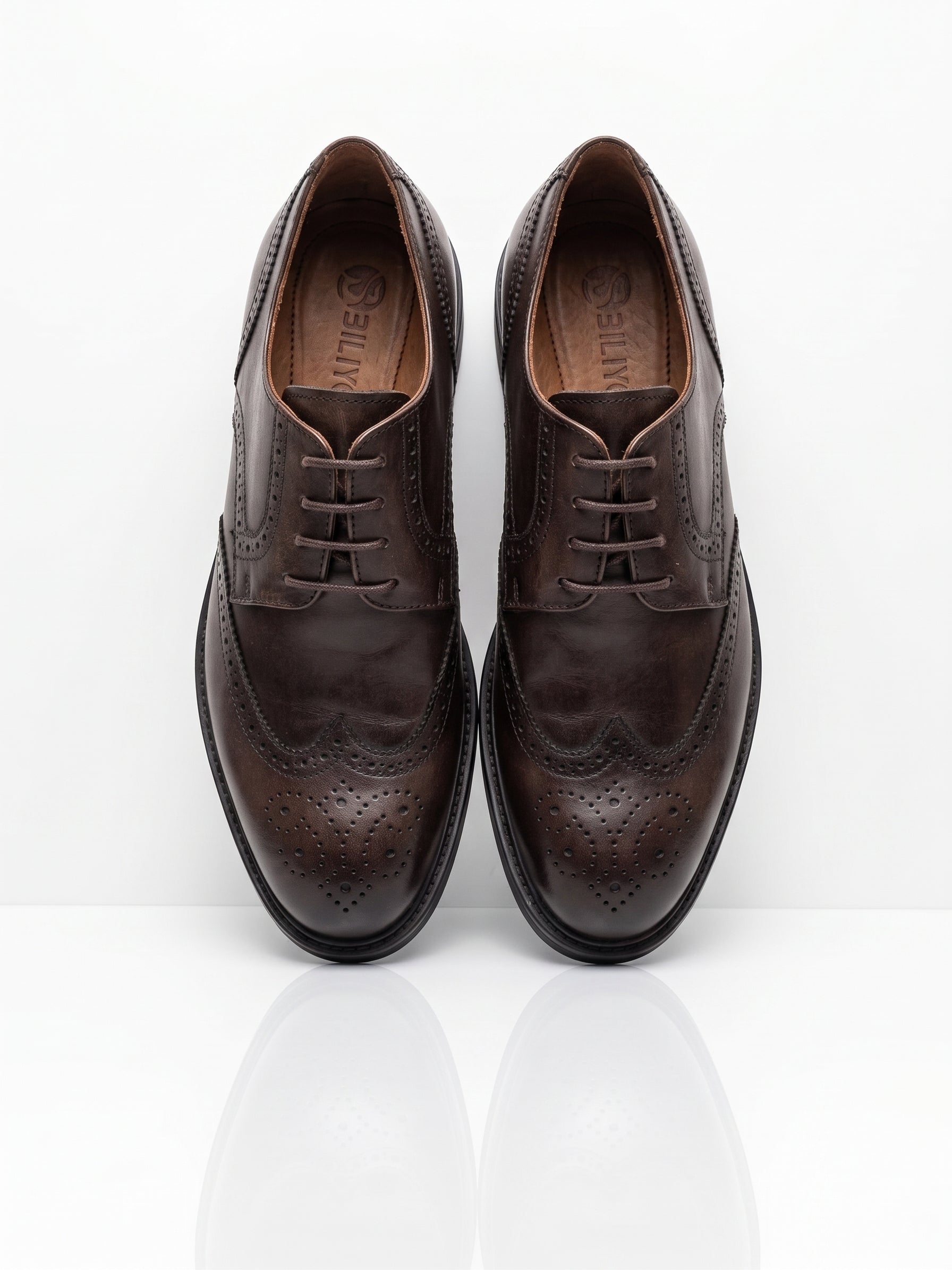 Chaussures Derby en Cuir Marron foncé