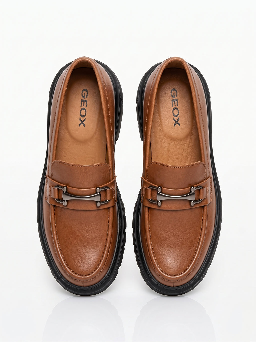 Mocassins Chunky en Cuir Marron
