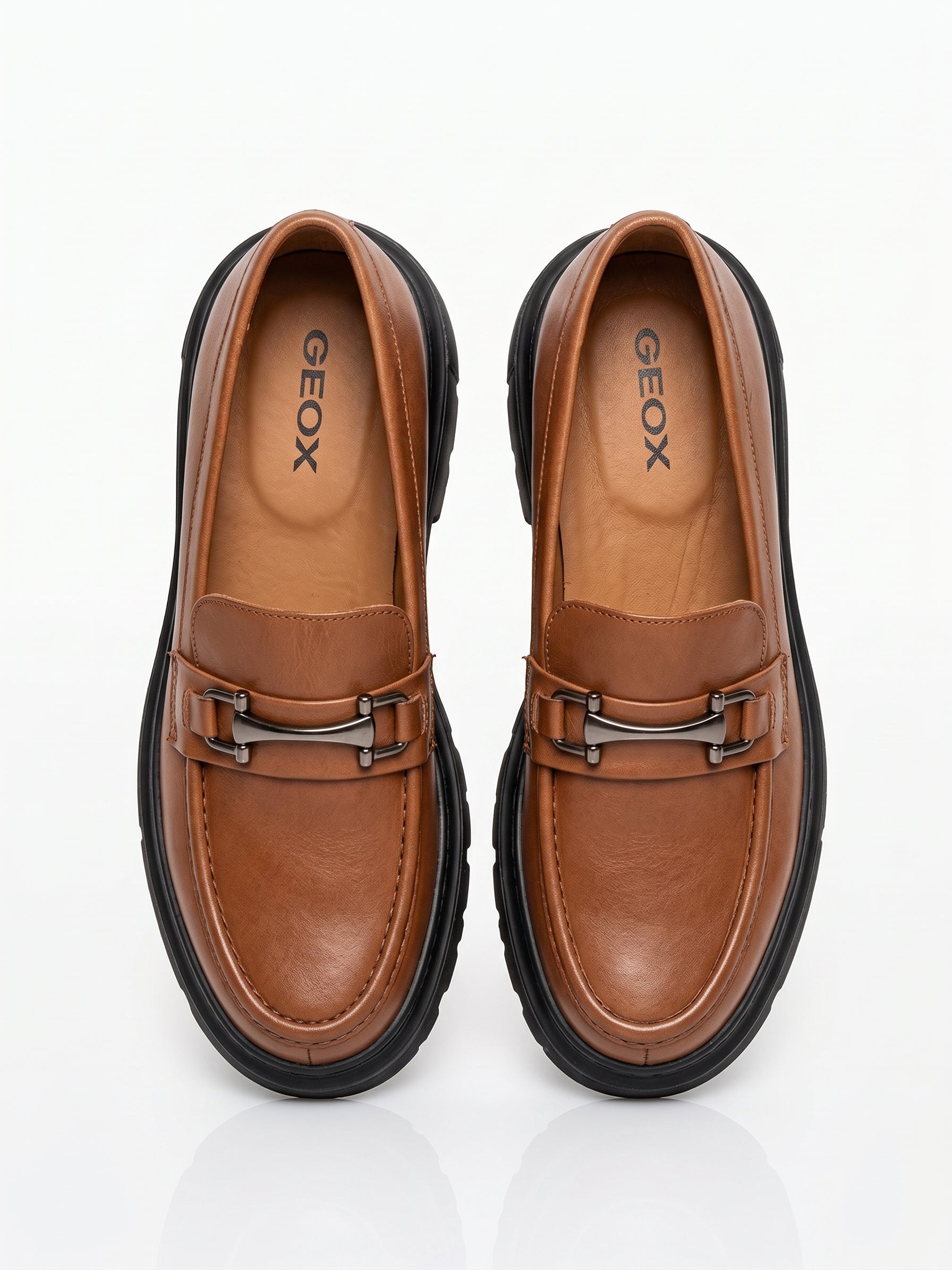 Mocassins Chunky en Cuir Marron