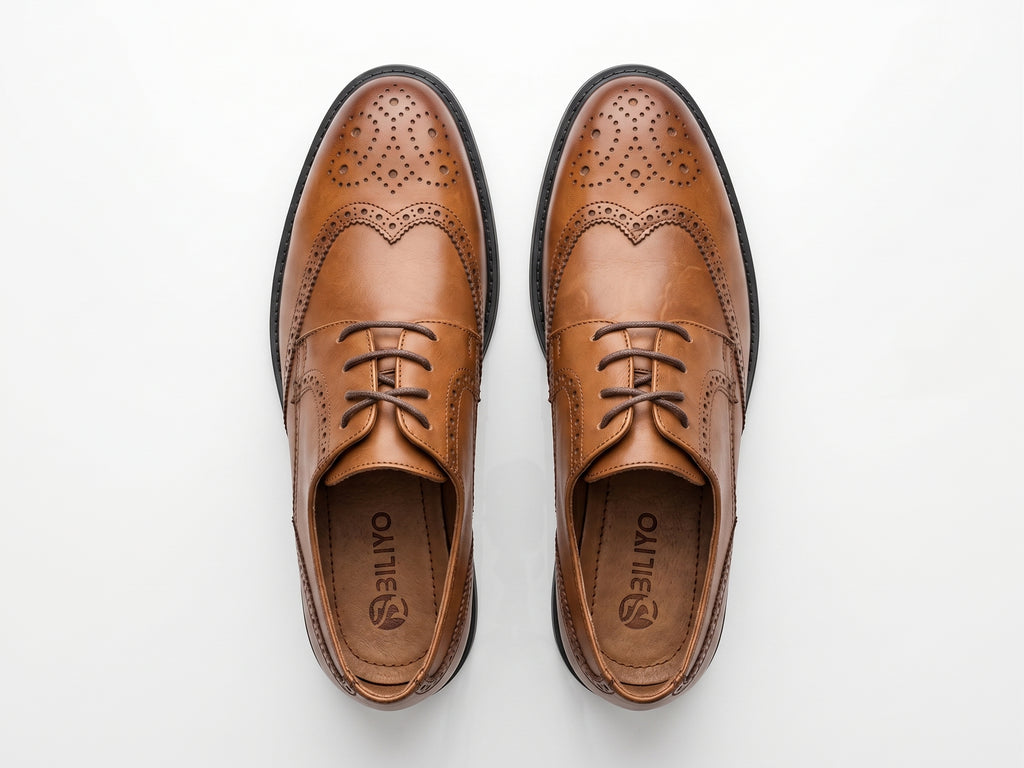 Chaussures Derby en Cuir Marron