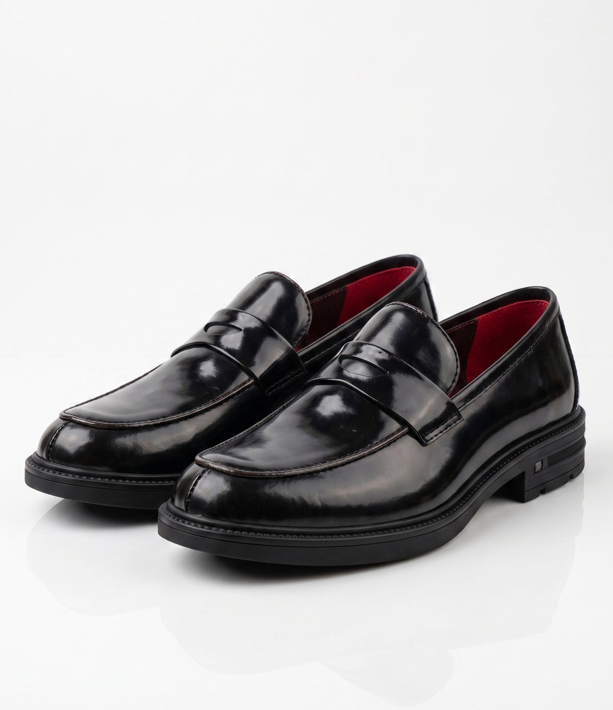Mocassins Chunky en Cuir Noir