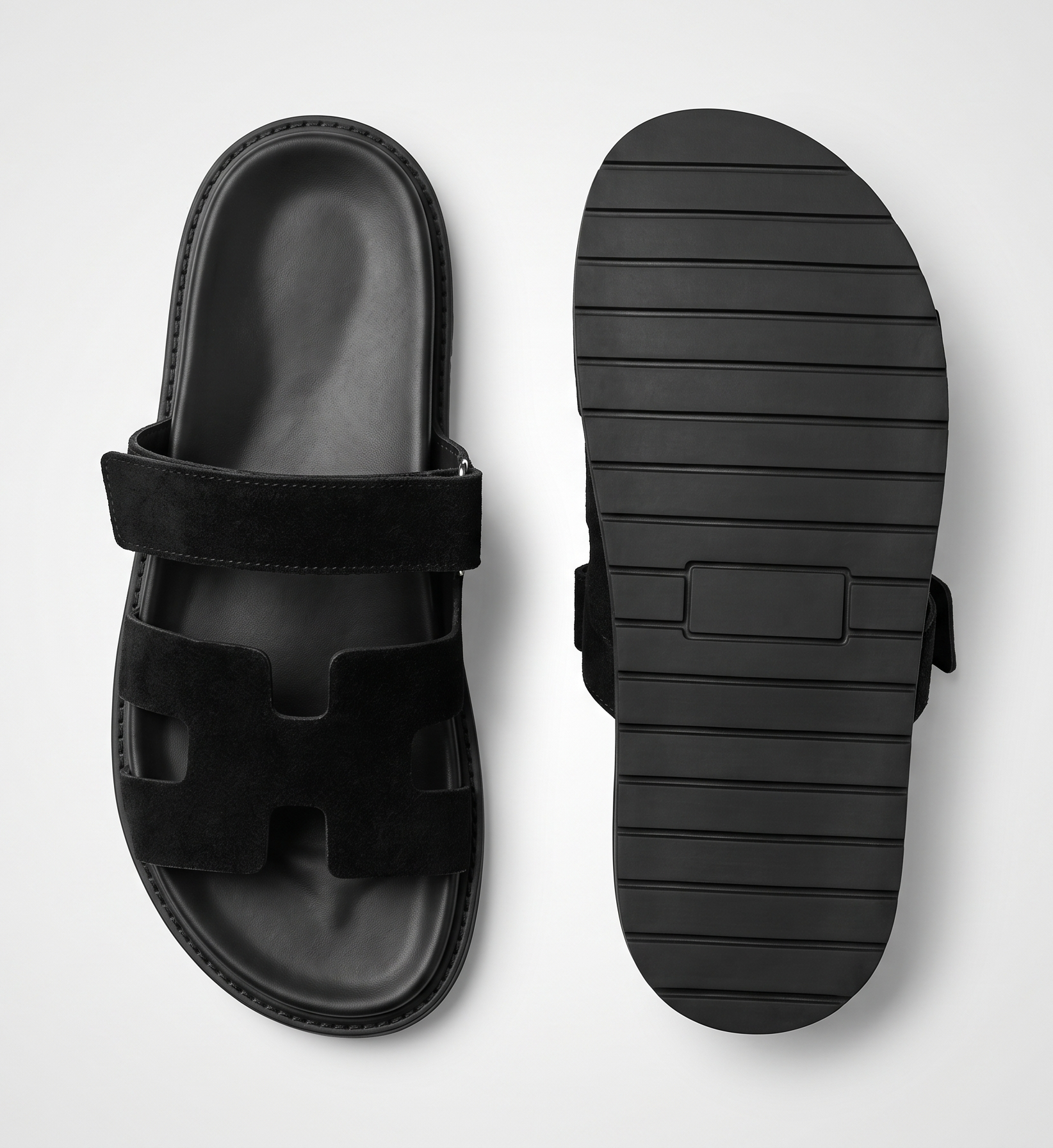 Sandales Élégantes en Daim Noir