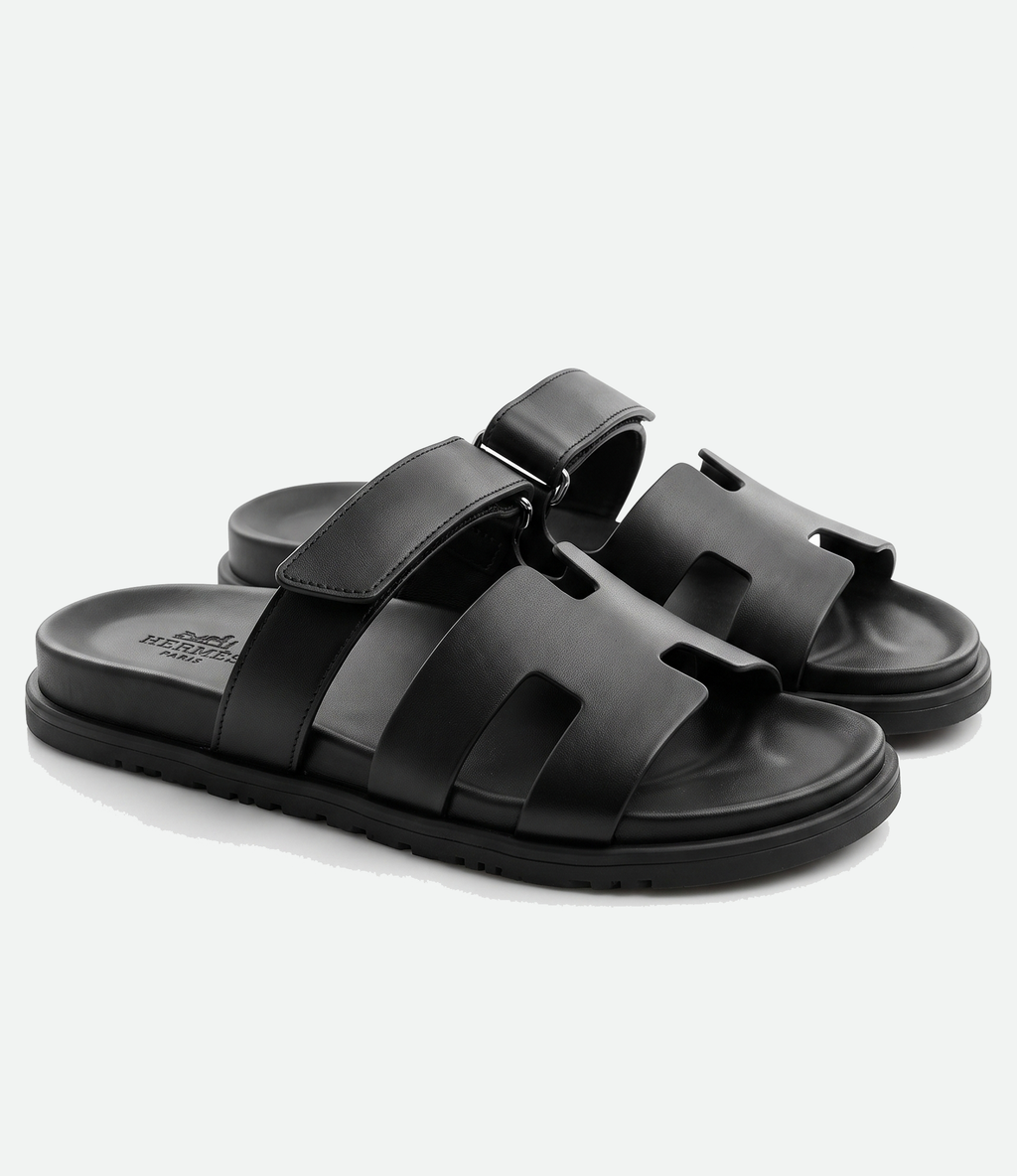 Sandales Minimalistes en Cuir Noir