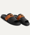 Sandales Premium Bicolores Noir et Orange