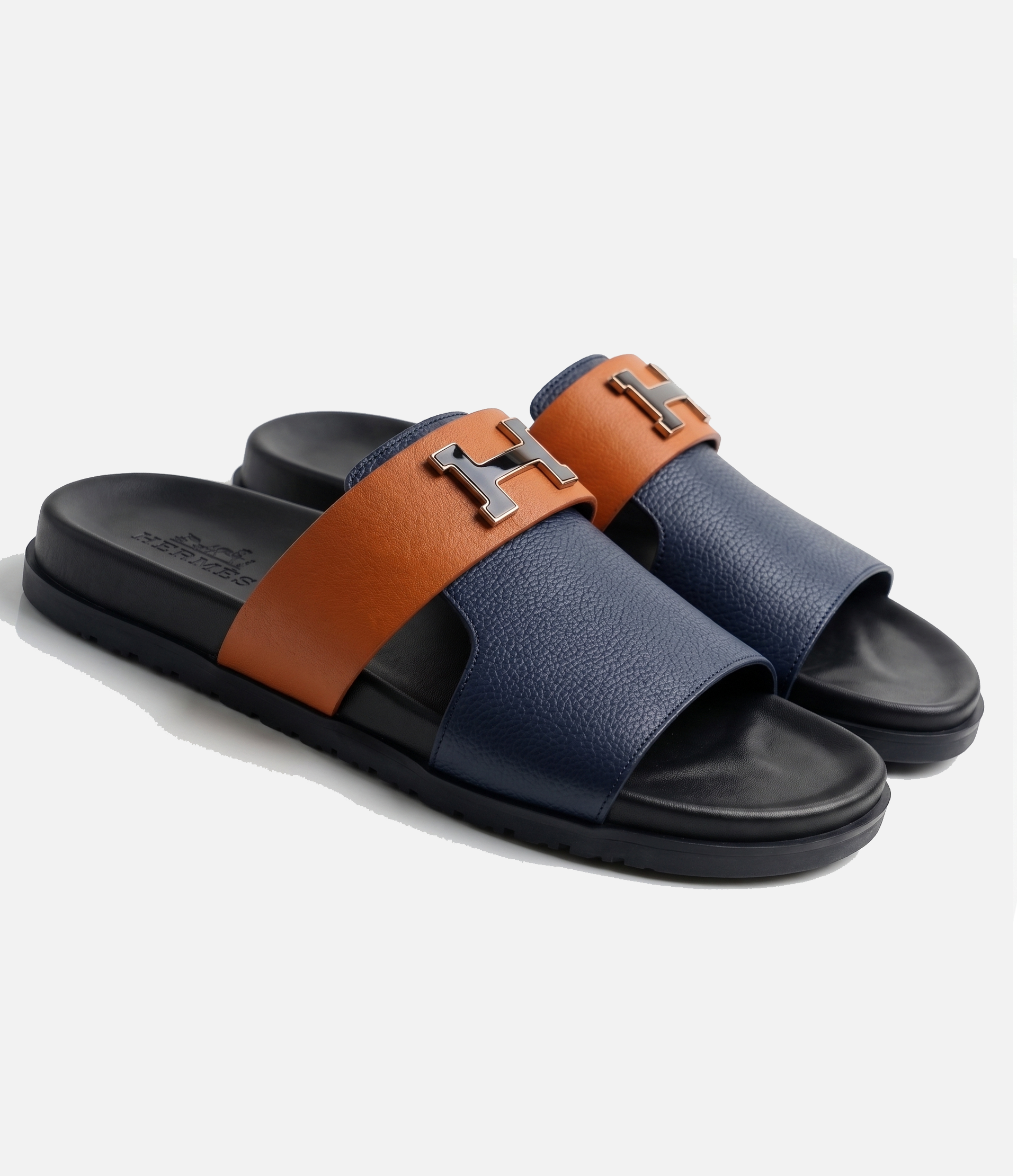 Sandales Premium Bicolores Bleu et Orange