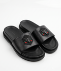 Sandales de Luxe en Cuir Noir Abeille